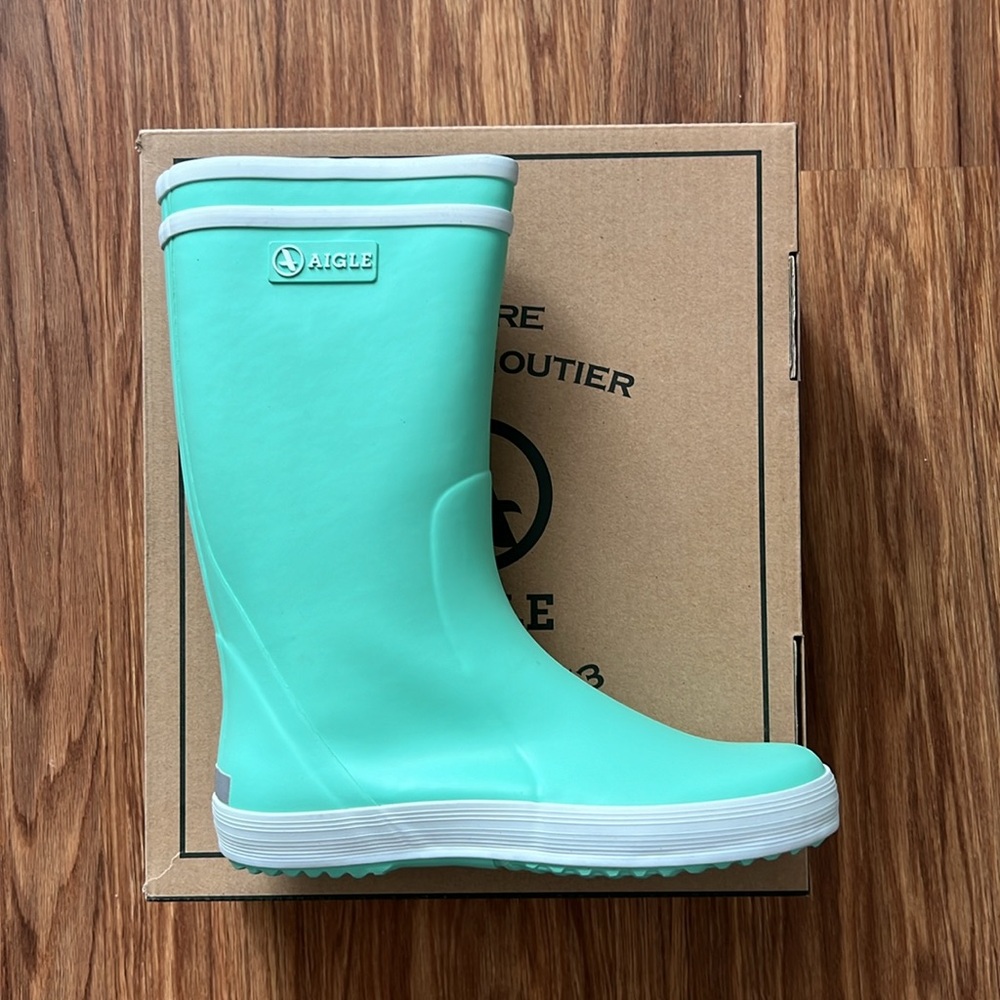 AIGLE Lolli Pop Lagune Rubber Kids Rainboots FR32 UK13 US13 1/2
